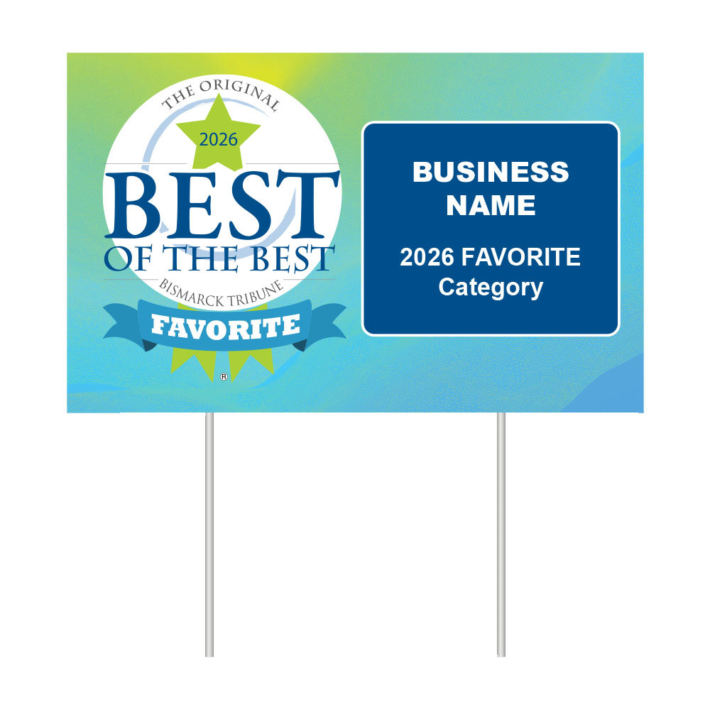 Double-Sided Yard Sign w/ Stake
